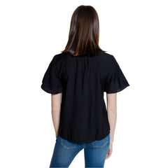 Jacqueline De Yong Black Viscose Shortsleeve -   -  Jacqueline De Yong.