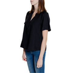 Jacqueline De Yong Black Viscose Shortsleeve -   -  Jacqueline De Yong.