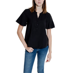 Jacqueline De Yong Black Viscose Shortsleeve -   -  Jacqueline De Yong.