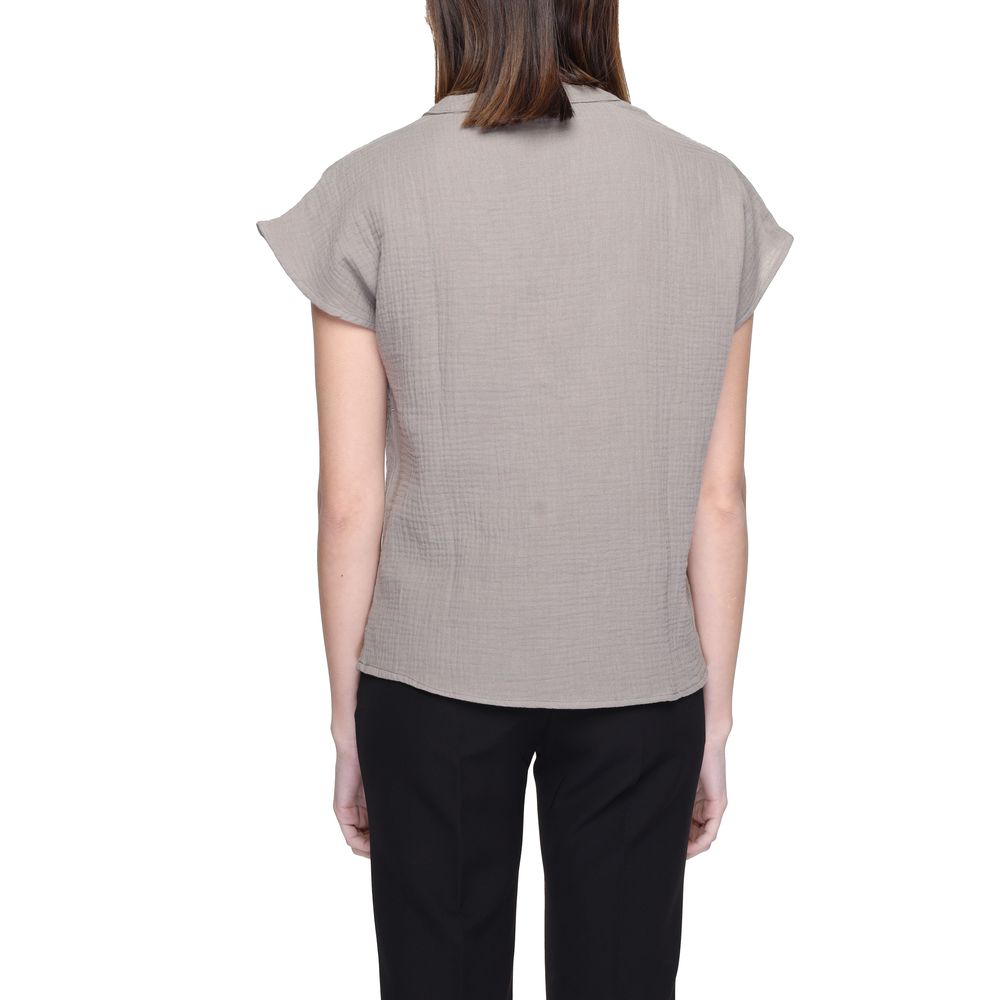 Jacqueline De Yong Beige Cotton Blouse -   -  Jacqueline De Yong.