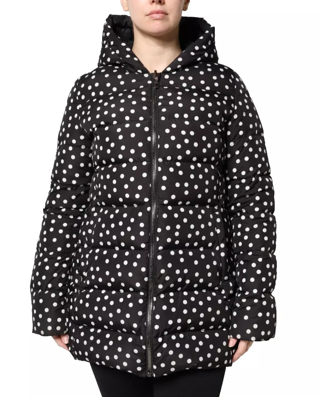 Dolce & Gabbana Black Polyester Hooded Reversible Jacket -   -  Dolce & Gabbana.