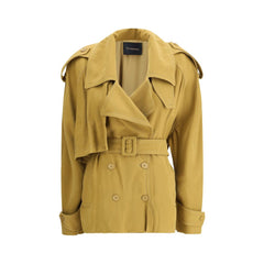 The Andamane Double-breasted Short Trench Coat -   -  The Andamane.