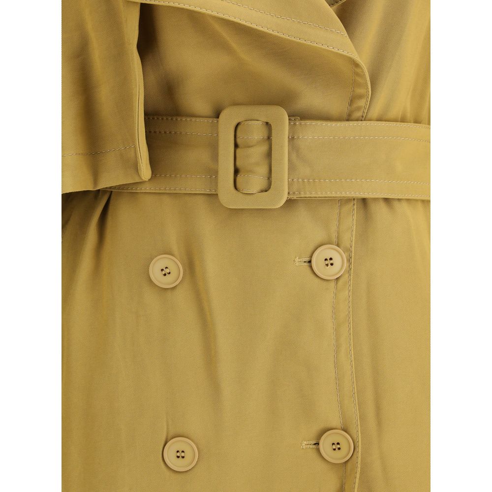The Andamane Double-breasted Short Trench Coat -   -  The Andamane.