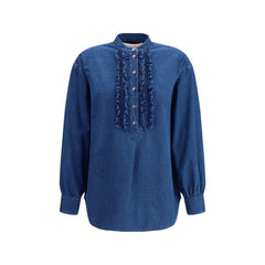 Valentino Ruffle denim Shirts -   -  Valentino.