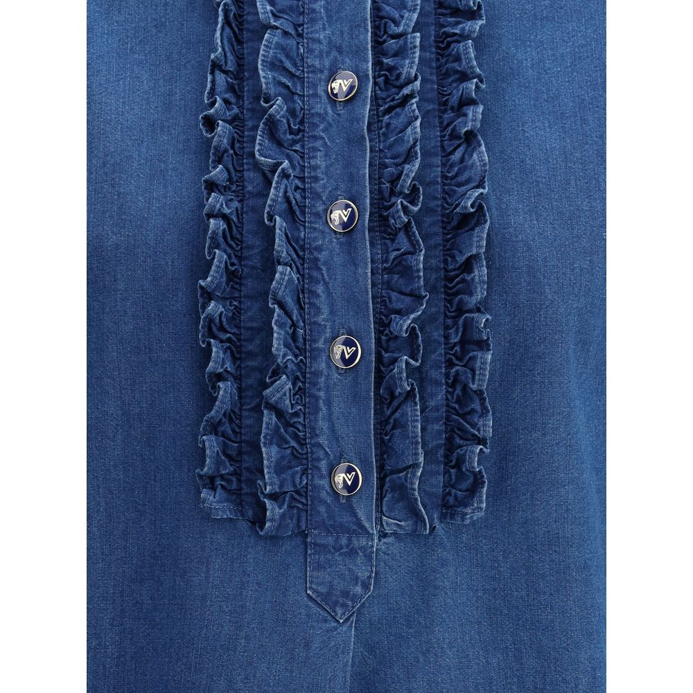 Valentino Ruffle denim Shirts -   -  Valentino.