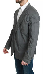Dolce & Gabbana Gray Cotton Single Breasted Formal Blazer -   -  Dolce & Gabbana.