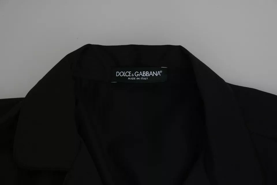Dolce & Gabbana Blue Cotton Striped Pajama Lounge Shirt -   -  Dolce & Gabbana.
