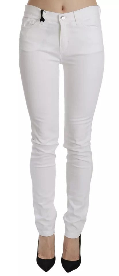 Dolce & Gabbana White Crystal Embellished Skinny Jeans -   -  Dolce & Gabbana.