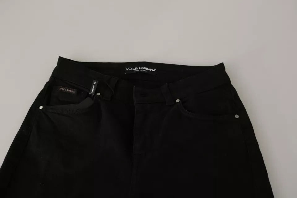 Dolce & Gabbana Black Mid Waist Slim Denim Cotton Stretch Jeans -   -  Dolce & Gabbana.