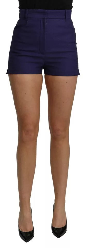 Dolce & Gabbana Blue High Waist Mini Hot Pants Cotton Shorts -   -  Dolce & Gabbana.