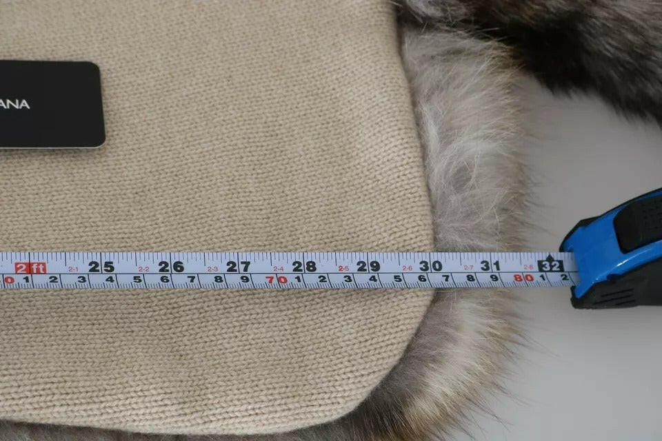 Dolce & Gabbana Brown Fox Tail Fur Shawl Neck Wrap Cover Collar Scarf -   -  Dolce & Gabbana.
