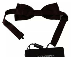 Dolce & Gabbana Bordeaux Red Silk Solid Classic Bowtie -  Neckties, Men -  Dolce & Gabbana.