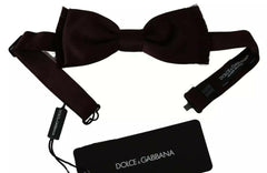 Dolce & Gabbana Bordeaux Red Silk Solid Classic Bowtie -  Neckties, Men -  Dolce & Gabbana.