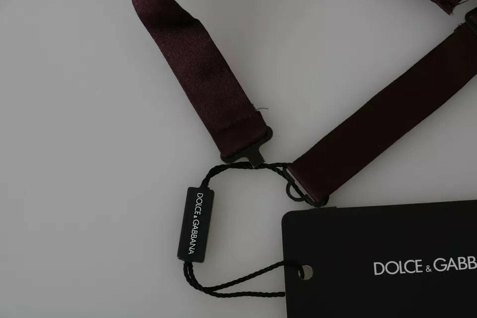 Dolce & Gabbana Bordeaux Red Silk Solid Classic Bowtie -  Neckties, Men -  Dolce & Gabbana.