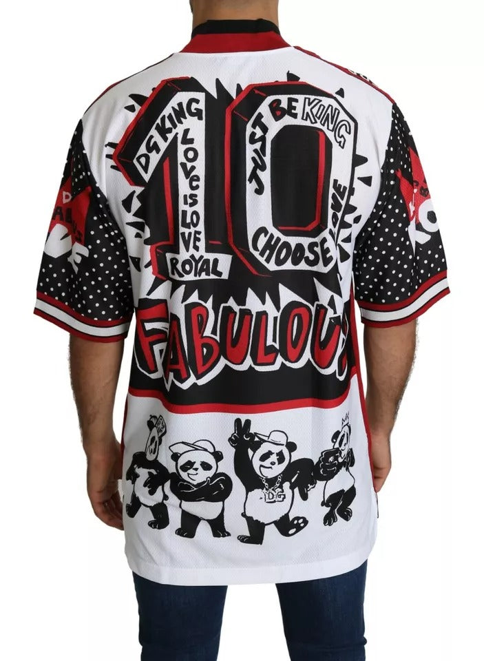 Dolce & Gabbana White King Panda Polyester T-shirt Top -   -  Dolce & Gabbana.