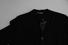 Dolce & Gabbana Black Wool Button Down Men Cardigan Sweater -   -  Dolce & Gabbana.