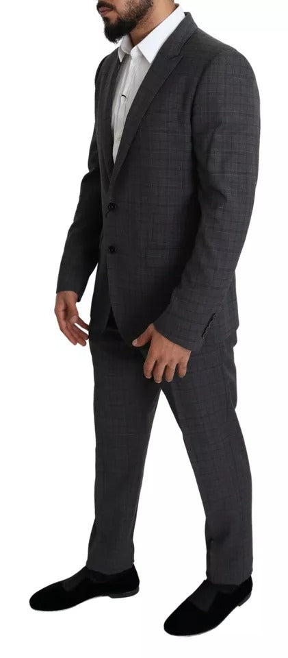 Dolce & Gabbana Gray Wool Men Formal 2 Piece MARTINI Suit -   -  Dolce & Gabbana.