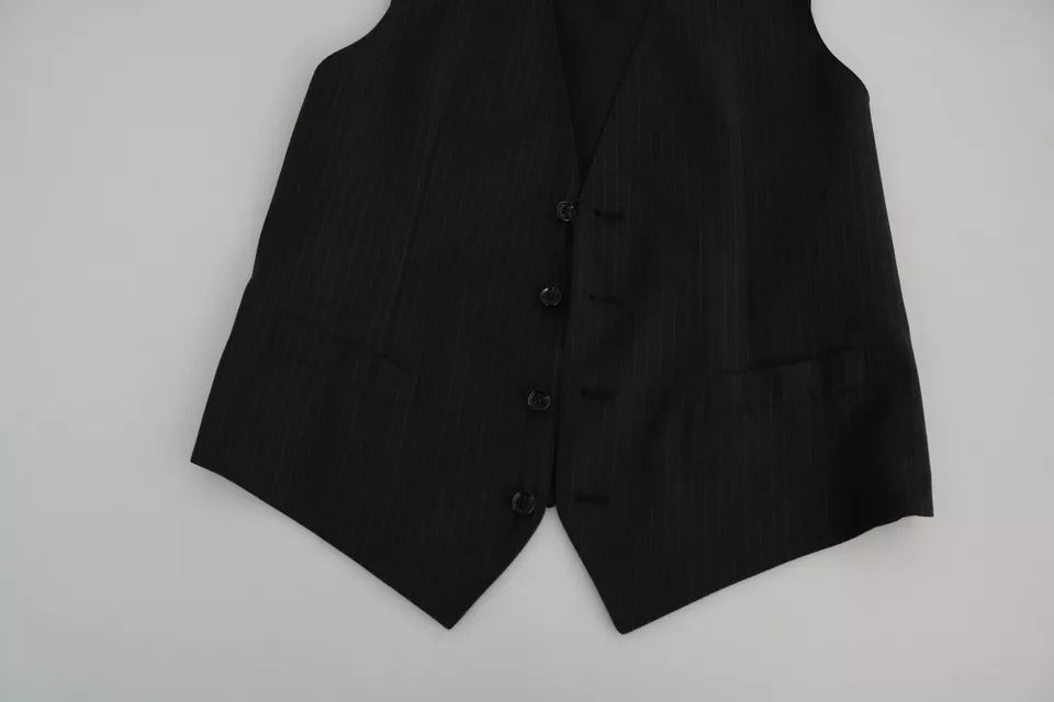 Dolce & Gabbana Black Men Formal STAFF Dress Waistcoat Vest -   -  Dolce & Gabbana.