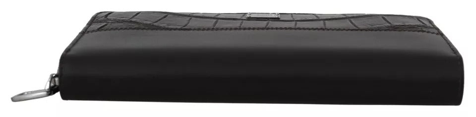 Dolce & Gabbana Brown Exotic Leather Zip Around Continental Clutch Wallet -   -  Dolce & Gabbana.
