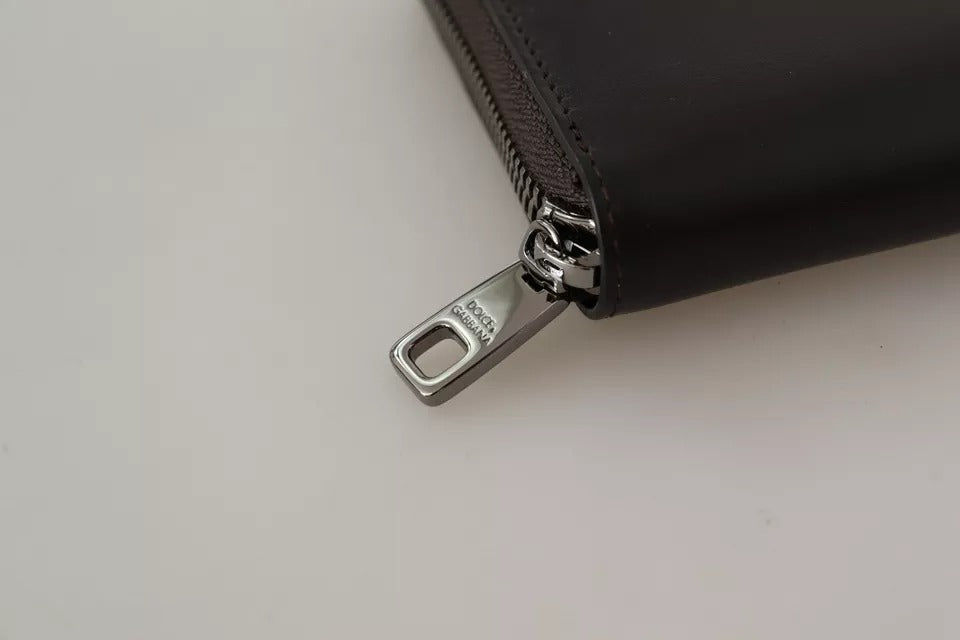 Dolce & Gabbana Brown Exotic Leather Zip Around Continental Clutch Wallet -   -  Dolce & Gabbana.