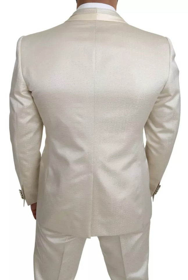 Dolce & Gabbana Beige Wool Crème 3 Piece SICILIA Shawl Suit -   -  Dolce & Gabbana.