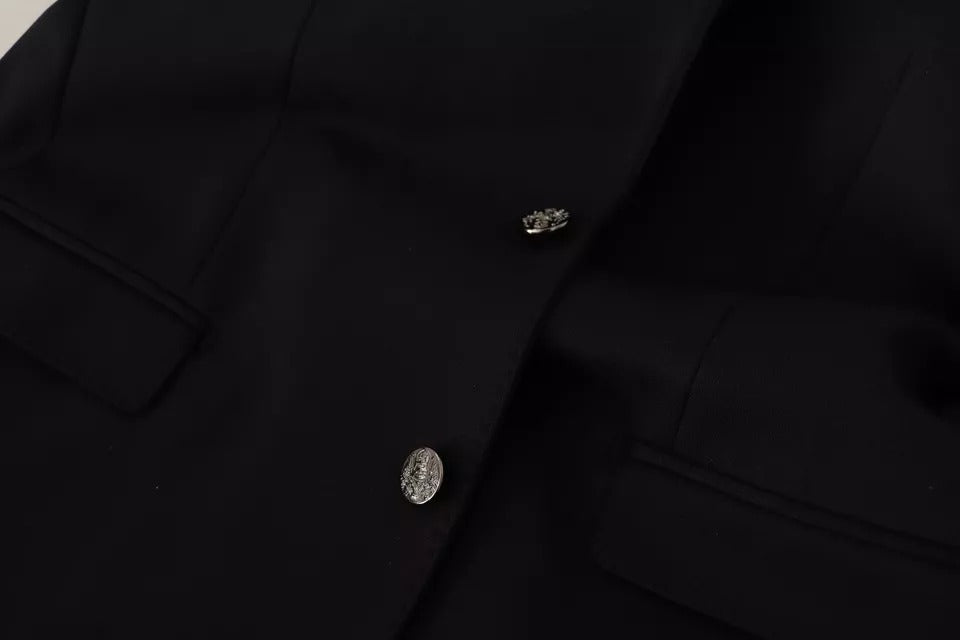 Dolce & Gabbana Black Cotton Slim Fit Coat Blazer Jacket -   -  Dolce & Gabbana.