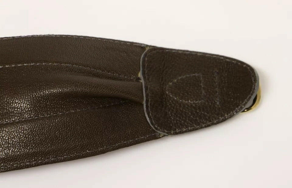 Dolce & Gabbana Brown D&G Leather Linnen Logo Belt -   -  Dolce & Gabbana.