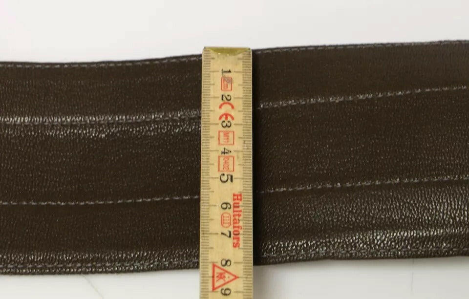 Dolce & Gabbana Brown D&G Leather Linnen Logo Belt -   -  Dolce & Gabbana.