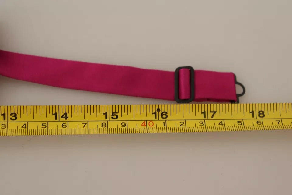 Dolce & Gabbana Pink Silk Adjustable Neck Bow Tie Men -  Neckties, Men -  Dolce & Gabbana.