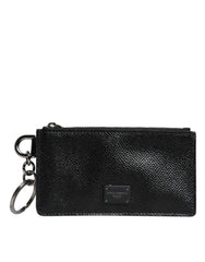 Dolce & Gabbana Black Calfskin Leather DG Logo Card Holder Wallet -   -  Dolce & Gabbana.