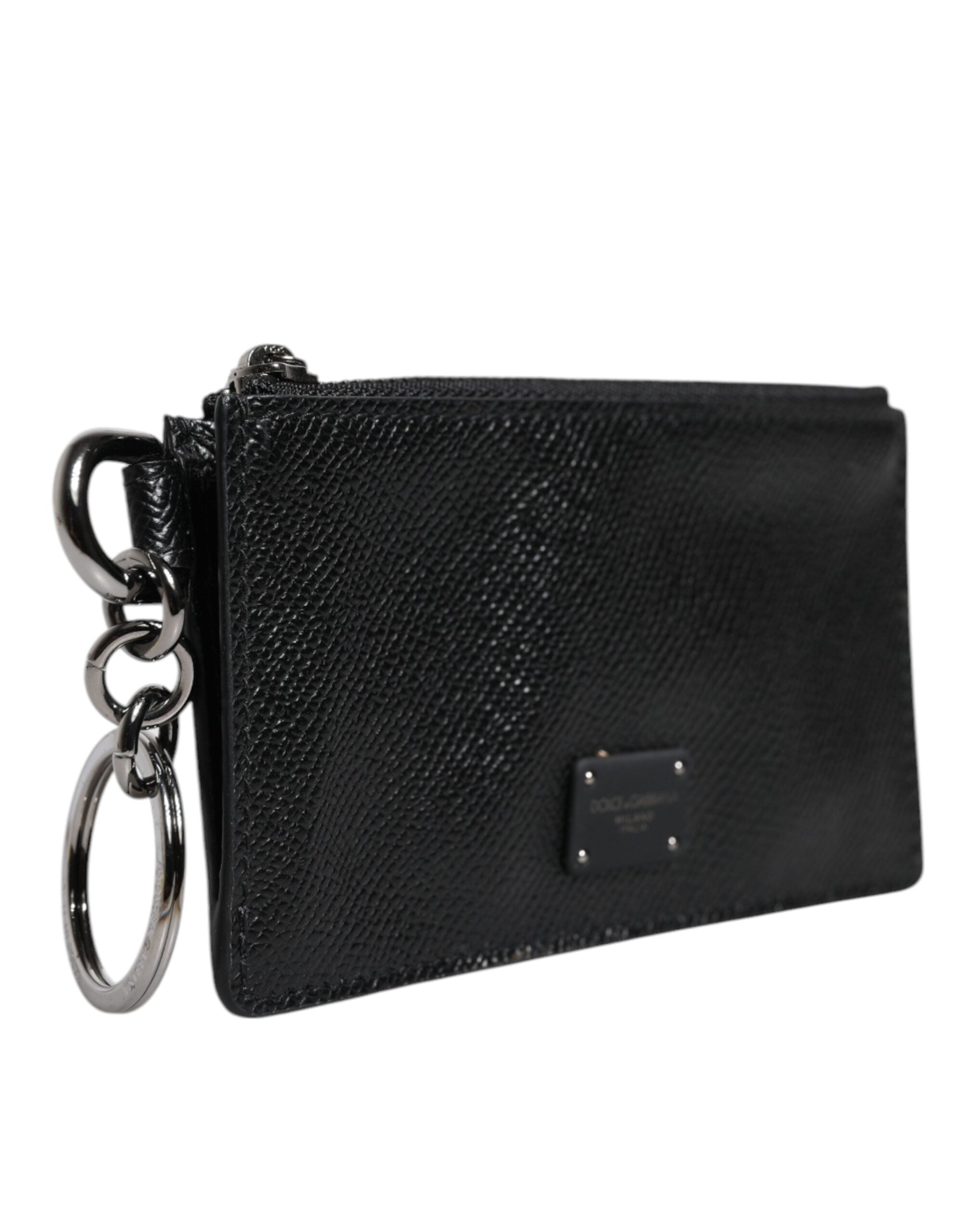 Dolce & Gabbana Black Calfskin Leather DG Logo Card Holder Wallet -   -  Dolce & Gabbana.