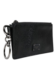 Dolce & Gabbana Black Calfskin Leather DG Logo Card Holder Wallet -   -  Dolce & Gabbana.
