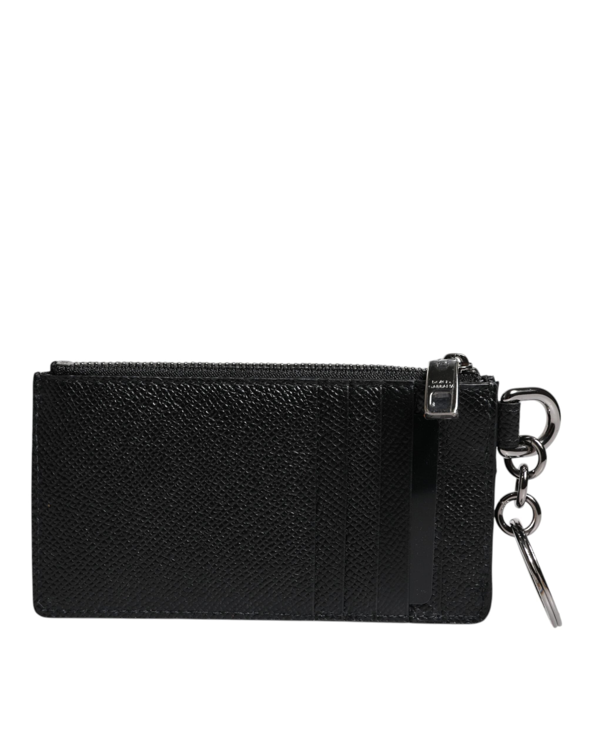 Dolce & Gabbana Black Calfskin Leather DG Logo Card Holder Wallet -   -  Dolce & Gabbana.