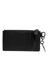 Dolce & Gabbana Black Calfskin Leather DG Logo Card Holder Wallet -   -  Dolce & Gabbana.