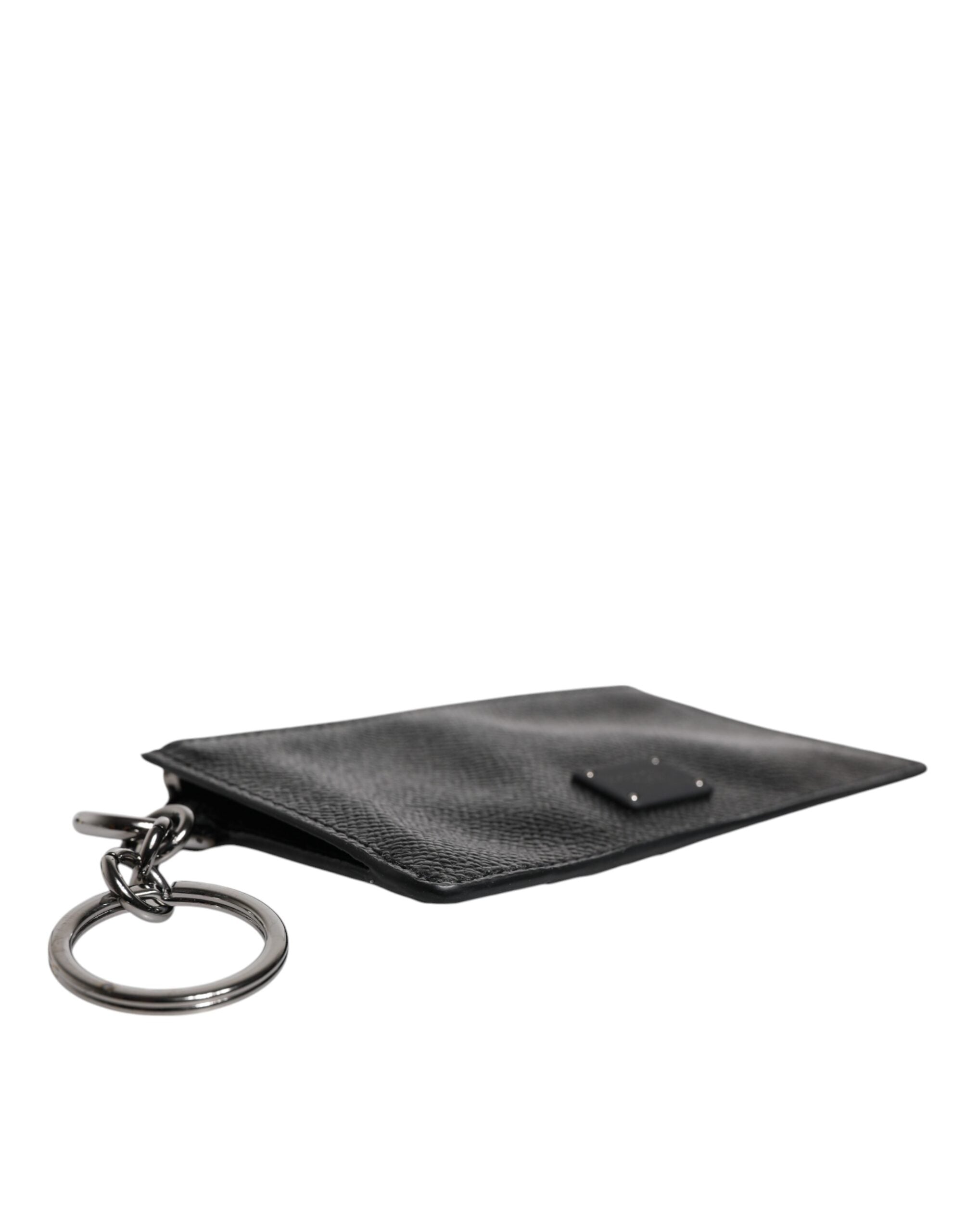 Dolce & Gabbana Black Calfskin Leather DG Logo Card Holder Wallet -   -  Dolce & Gabbana.