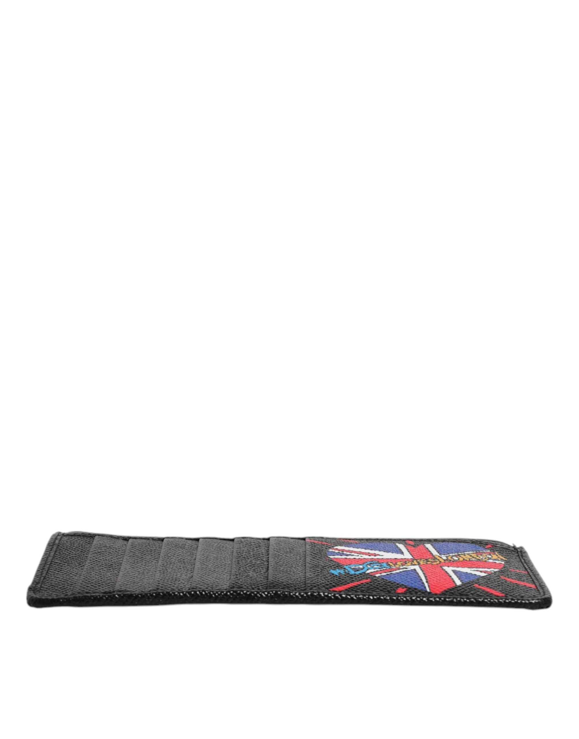 Dolce & Gabbana Black Leather #DGLovesLondon Cardholder Case Wallet -   -  Dolce & Gabbana.