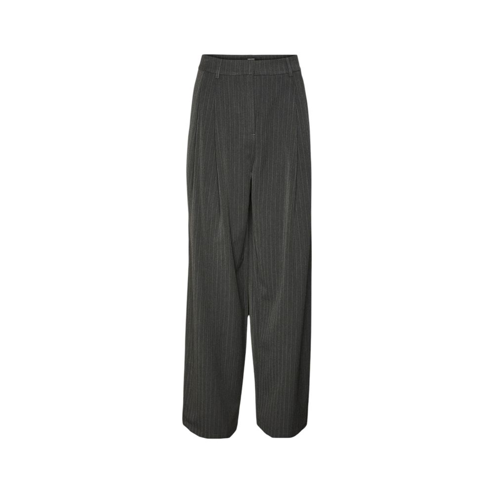 Vero Moda - Sophisticated Wide Leg Pinstripe Trousers - Grey