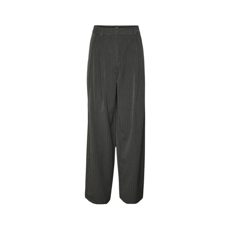 Vero Moda - Sophisticated Wide Leg Pinstripe Trousers - Grey Vero Moda