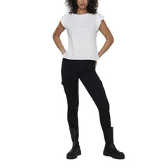 Only Black Cotton Skinny Pant -   -  Only.