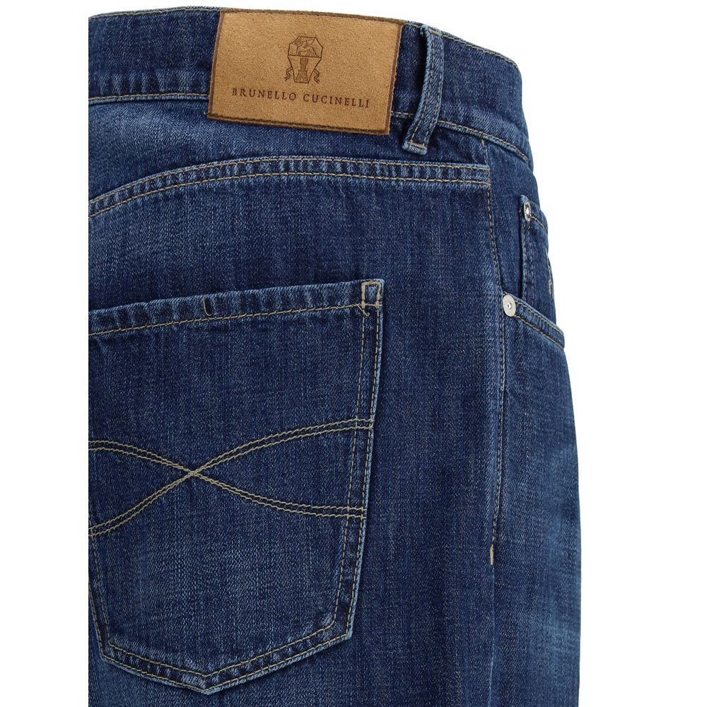 Brunello Cucinelli Cuffed Jeans -   -  Brunello Cucinelli.