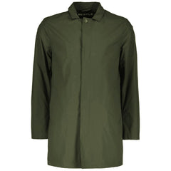 People Of Shibuya Green Recycled Polyester Men Trench Coat -   -  People Of Shibuya.