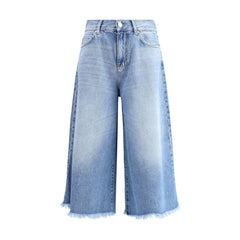 PINKO Knee-length denim shorts -   -  PINKO.