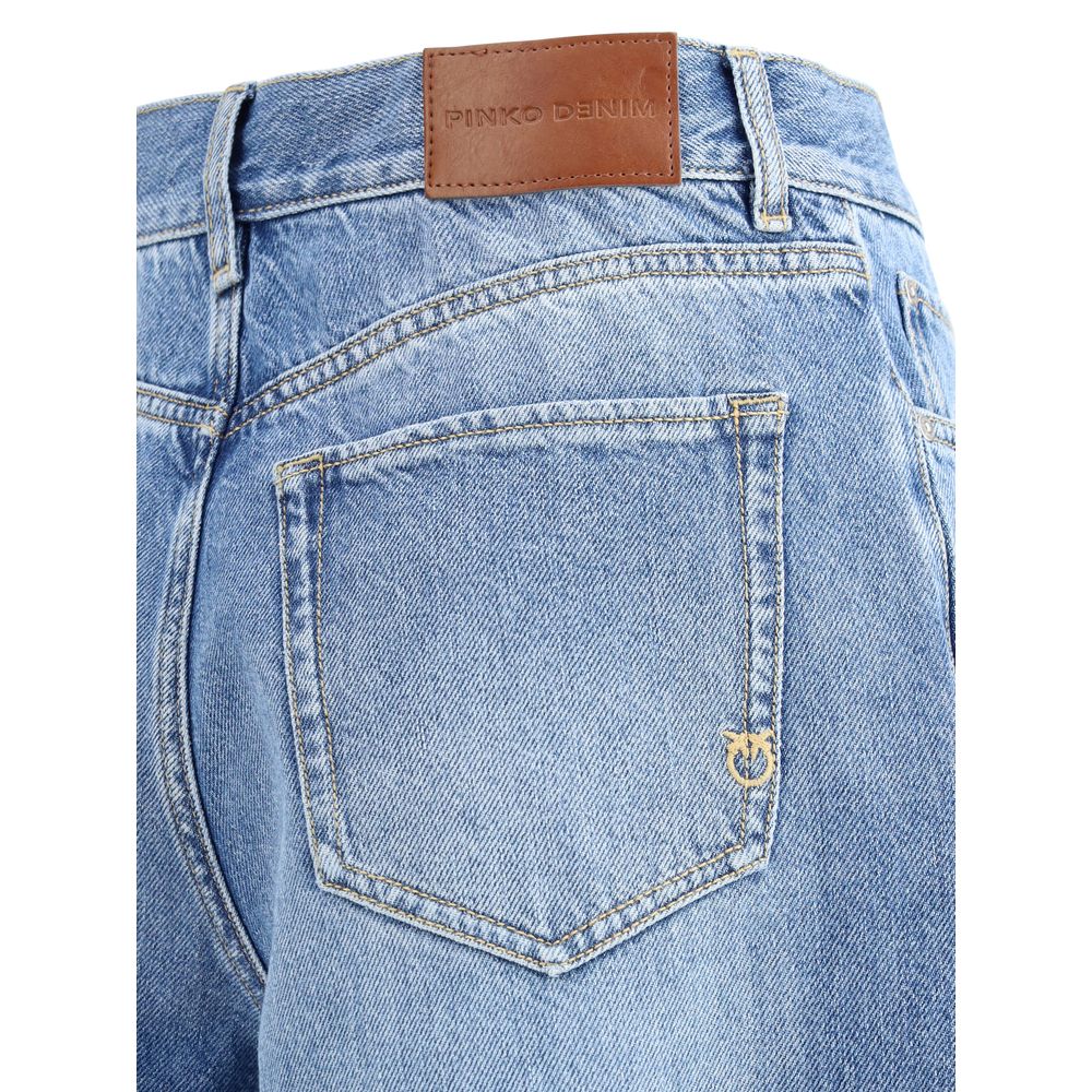 PINKO Knee-length denim shorts -   -  PINKO.