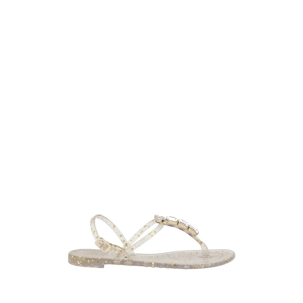 Casadei Swarovski Jelly Sandals -   -  Casadei.