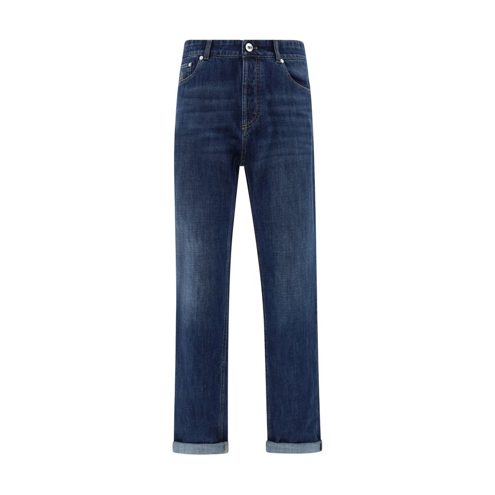 Brunello Cucinelli Cuffed Jeans -   -  Brunello Cucinelli.