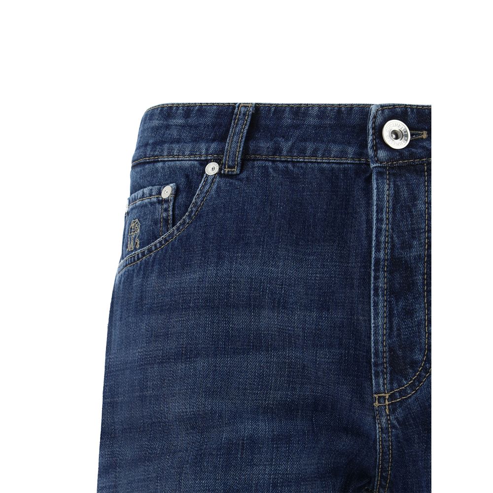 Brunello Cucinelli Cuffed Jeans -   -  Brunello Cucinelli.