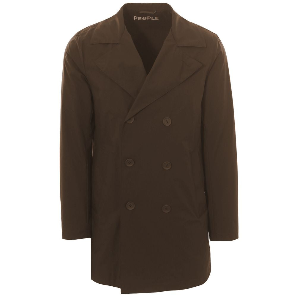 People Of Shibuya Brown Recycled Polyester Men Jacket -   -  People Of Shibuya.
