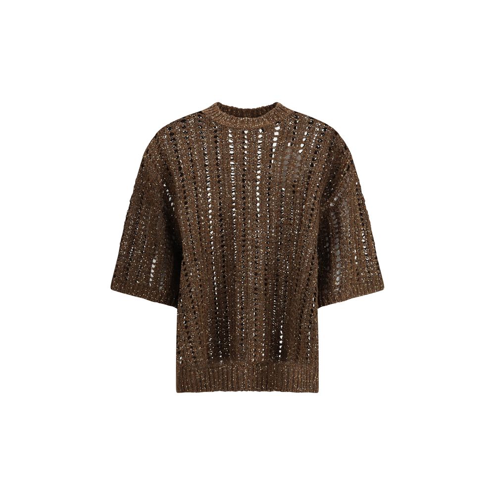 Brunello Cucinelli Sweater in perforated knit -   -  Brunello Cucinelli.