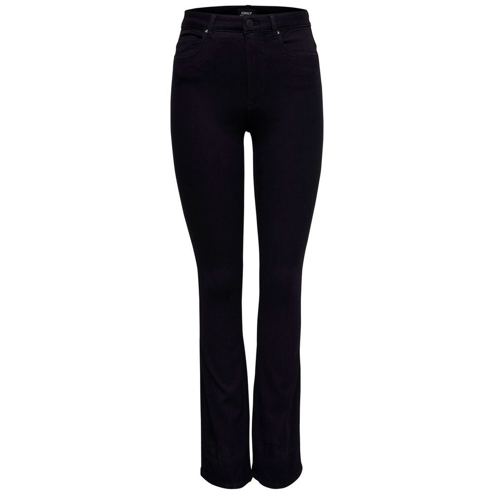 Only Black Cotton Bootcut Jean -   -  Only.