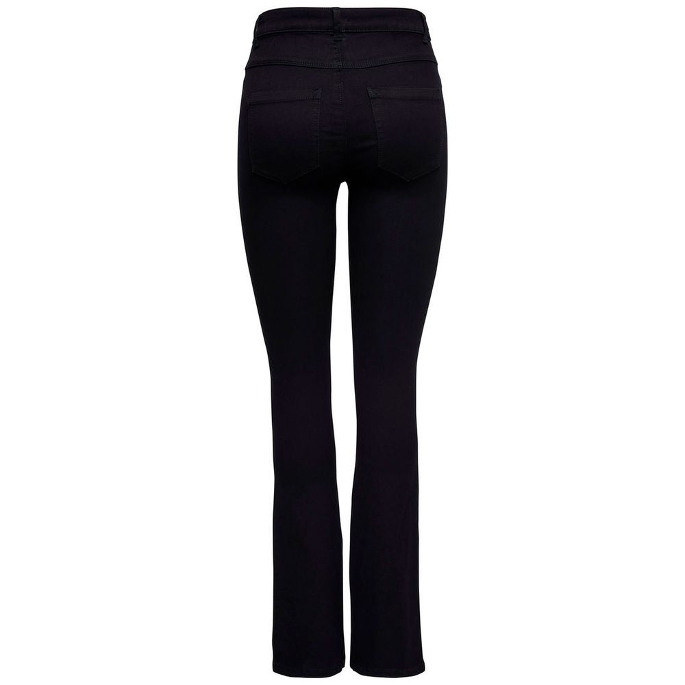 Only Black Cotton Bootcut Jean -   -  Only.